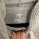 Aerie Sage Green Cropped Ribbed Hoodie Photo 3