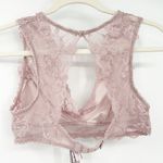 Victoria's Secret  VS Dream Angels Plunge Crushed Velvet Lace Bralette Size S Pink Photo 8
