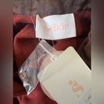 Selkie Oxford Ghosted Pullover Sweater Top Sheer Sleeves Chocolate Brocade XS Photo 1