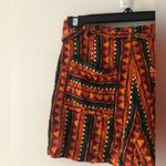 Farm Rio  Gemma Belted Shorts in Orange Geometric Print Size XS Viscose Photo 10