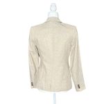 British Khaki One Button Woven Linen Structured Blazer Women's Size XS Light Tan Photo 1