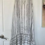 3.1 Phillip Lim  White Black Stripe Hi-Low Painted Dress 4 EUC Photo 2