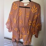 Anthropologie Maeve by  Oversized Boho Adriene Embroidered Kimono Top SIZE XS/S Photo 4