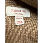 State of Day Women's Size XL/XXL Cave Brown Fleece Knit Robe Sweater Sleepwear Photo 4