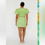 Sabo Skirt Lyla Draw Mini Skirt Chalk Floral 100% Cotton Size XS EUC Photo 4