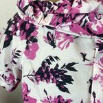 Jean Paul Gaultier White & Pink Floral Print Short Sleeve Shirt Dress S Photo 4