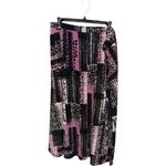 Bob Mackie  Wearable Art Pink Black Boho Y2K Maxi Skirt NWT 1X Artsy Whimsical Photo 3