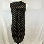 H&M black and gold geometric print sleeveless henley shirt dress size 6 Photo 3