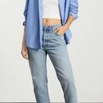 Everlane Blue & White Striped Relaxed Fit Button-Down Shirt XS Photo 1