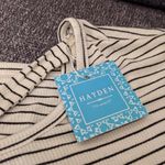 Pinkblush **NWT** White Striped Ribbed Crisscross Back Maternity Top - Photo 4