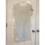 Val Made White Blue Striped Lace Detail Short Sleeve Mini Dress Medium Photo 4