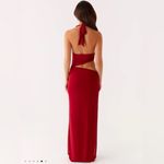 Peppermayo NWT  Exclusive - Main Act Halter Maxi Dress - Raspberry Photo 1
