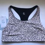 Johnny Was NWT  Calme Endurance Reversible Sports Bra  Black/ Cheetah Sz L Photo 3