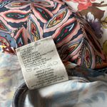 Anthropologie TINY Anthropolgie Short Sleeve Floral Ornate Silky Boho Waist Tie Blouse Photo 5