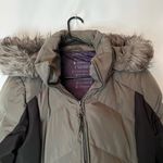 Calvin Klein  Women's Gray and Black Puffer Coat with Faux Fur Trim Photo 3