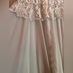Vintage Felix Arbeo White Chiffon Lace Dress Romantic Long Sleeve 70s Small Photo 10