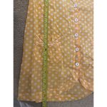 Vintage April Cornell Yellow White Polka Dot Button Down Dress About Size 10 Photo 7