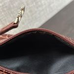 Bisou Bisou Brown Textured Shoulder Bag with Metallic Accents Photo 3