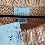 A New Day NWT Muted Orange Open Knit Crew Sweater Pullover XXL Photo 3