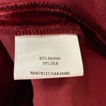 Eileen Fisher M Red Velvet Silk Top Goth Vampire Dark Sexy V-Neck Romantic Party Photo 9