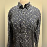 Banana Republic  100%  Camden Fit Linen Floral print button down long sleeve top Photo 1