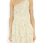 girl. by Band of Outsiders One Shoulder Cream Polka Dot Floral Silk Dress Size 2 Photo 0