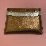 J.Crew Metallic Leather Cardholder (OS) Gold Bronze Silver Photo 2