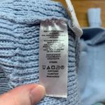 Loft Women's Light Blue Textured Knit Pullover Sweater Crew Neck Long Sleeve M Photo 6