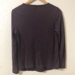 Akris  Deep Purple Lightweight Sweater in Lamb Leather, Silk, Cashmere Size 10 Photo 5