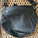 Lulu beautiful vegan leather tassel saddle crossbody bag Black Photo 4