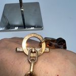 Michael Kors  Tortoise Shell Large Link Crystal Rose Gold Toggle Bracelet Photo 6