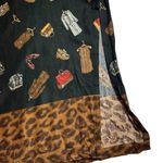 Vintage 90s Black Funky Wacky Weird Fashion MIDI Skirt Animal Print size 4 Photo 7