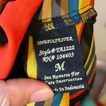 Mine Multicolor Striped Tie Front Long Sleeve Sheer Top Size Medium Photo 5