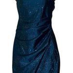 Honey and Rosie   Women's XS‎ Teal Glitter Mini Dress Party Cocktail Photo 0