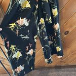 ZARA  kimono black floral vneck open back jumpsuit NWT Photo 5