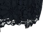 BB Dakota Black Lace Cotton Blend Round Neck V-Neck Back Lined Tank Blouse Sz XS Photo 3