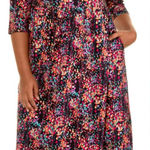 Ulla Popken Raining Empire Waist Cotton Pocket‎ Jersey Dress sz 12 NWT $70 Black Photo 0