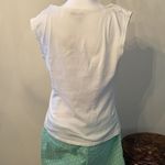 William Rast size medium white sleeveless lace up detail top one tiny spot EUC Photo 5