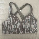 Joy Lab Green & Blue Zebra Print Racerback V Neck Sports Bra Size Small Photo 1