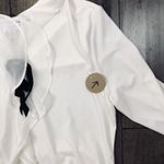 Charter Club  Medium Shirt Beige Blouse Black Tie Photo 1