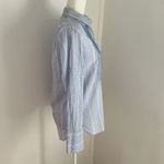 J.Crew Light Blue & White Striped Cotton Blouse sz 4 Photo 3