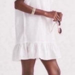 Lucky Brand  White Tiered Resort Mini Dress Photo 0