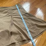 Athleta Wherever Ruched Golf Layered Active wear Skort Skirt beige tan Sz 12 Photo 8