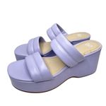 BP  Raquelle Wedge Sandal Womens Size 8.5 in Purple Slip On Platform Photo 1