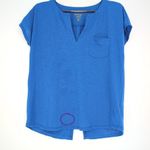 Lilly Pulitzer Luxletic Brodie Blue V-Neck T- Shirt Top Split Back Tee - Size XS Photo 7