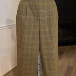 Nordstrom SFI Femme  Vintage Wool Classic Plaid Wide-Leg Pants, Size 6R Photo 0