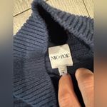 Nic+Zoe  Midnight Blue Textured Turtleneck Sweater Photo 9