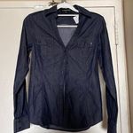 EXPRESS NWOT XXS Fitted Denim Shirt Safari Style Photo 0