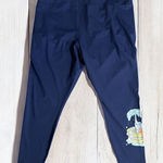 Disney Parks Dumbo Bath Time Cropped Leggings 2X Stretch Blue Athletic Pants Photo 0