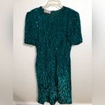 Laurence Kazar Vintage Elegant Green Dress New York Black Tie Cocktail Dress Photo 5
